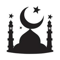 Mosque Vector Icon single, Masjid Vector Icon Illustration