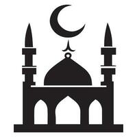 Mosque Vector Icon single, Masjid Vector Icon Illustration