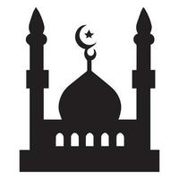 Mosque Vector Icon single, Masjid Vector Icon Illustration