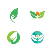 Tree leaf vector design eco friendly concept logo