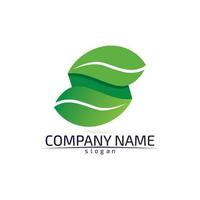 Tree leaf vector design eco friendly concept logo