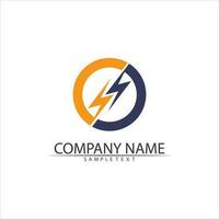 flash electric Vector lightning icon logo and symbols