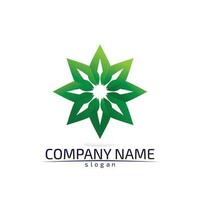 Tree leaf vector design eco friendly concept logo