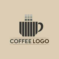 plantilla de logotipo de taza de café vector