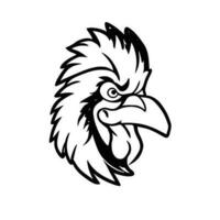 Vector of rooster head drawing