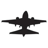 This is a Single Airplane Icon Vector Black color