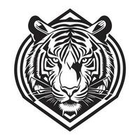 Tigre vector logo, Tigre vector clipart, Tigre vector silueta negro y blanco.