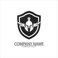 Spartan helmet logo template vector