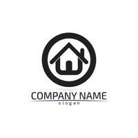 Real estate and home buildings logo icons template vector