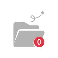 Not found. Still empty folder. No file, document, data concept illustration glyph or filled icon design editable vector eps10