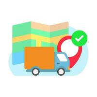 product delivery service concept illustration flat design vector eps10. graphic element for landing page ui, icon, infographic