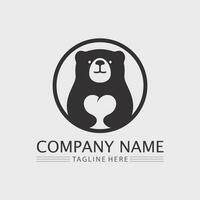 bear logo and animal vector design graphic illustration
