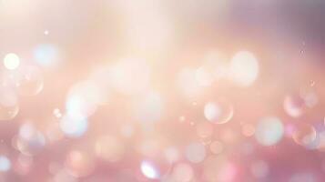 Abstract of bokeh pink pastel background glitters shimmering blur spot lights Bokeh Shiny rose gold light background texture photo