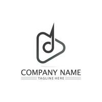 Arrow logo  design vector for music, media, play, digital audio and speed, finance, business template logo