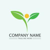 leaf logo design vector for nature symbol template editable,Green leaf logo ecology nature element vector icon.