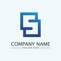 Business corporate letter S logo design vector. vector