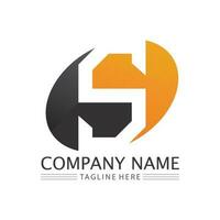 Business corporate letter S logo design vector. vector