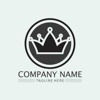 Crown Logo and queen, king logo designTemplate vector illustration