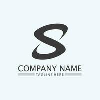 Business corporate letter S logo design vector. vector