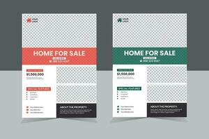 Real Estate Flyer Template. Modern, Elegant. Print ready. Fully Editable. vector