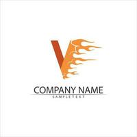 V Letter Logo Template vector