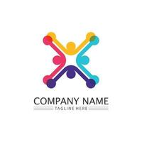 people Community,care group network and social icon design template vector