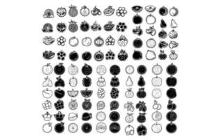 sencillo conjunto de frutas relacionado vector línea iconos,fruta icono colección - vector ilustración,