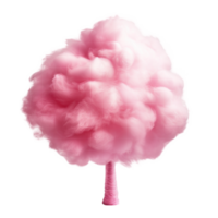 rosado algodón caramelo aislado. ilustración ai generativo png