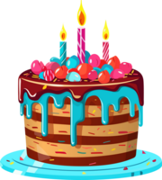 anniversaire gâteau vecteur illustration eps10 png