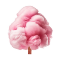 rosado algodón caramelo aislado. ilustración ai generativo png