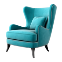 ontwerp modern fauteuil geïsoleerd Aan wit. illustratie ai generatief png