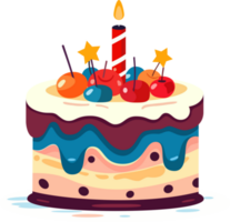 Birthday Cake Vector Illustration png