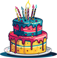 Birthday Cake Vector Illustration png