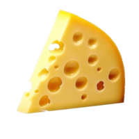 Piece of cheese isolated. Illustration AI Generative png