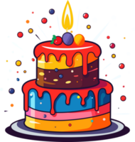 Birthday Cake Vector Illustration png