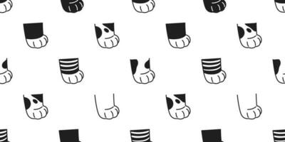 gato pata sin costura modelo vector calicó gatito raza huella dibujos animados bufanda aislado repetir fondo de pantalla loseta antecedentes ilustración garabatear