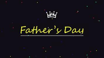 Lycklig fars dag animering firande internationell fars dag video