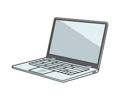 Modern laptop icon isolated design vector
