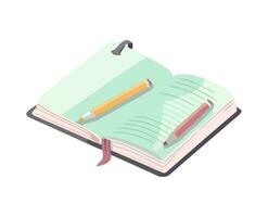 Learning notebook from education icon isolated vector