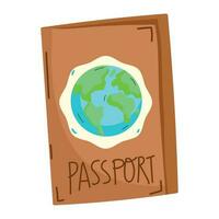 travel passport od icon isolated vector