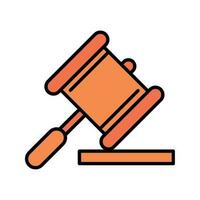 judge gavel icon isolated design vector