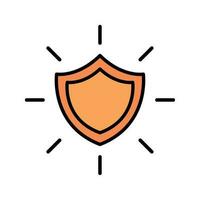shield protection icon isolated design vector