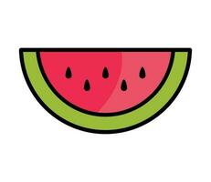 watermelon fruit icon isolated design vector