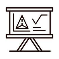 board and math figure line icon isolated vector