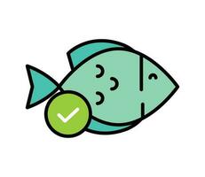 diet seafood fish icon isolated vector