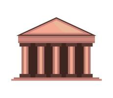 Greece Ancient Parthenon icon isolated vector