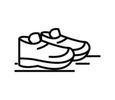 Running shoe vector line isolated icon