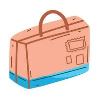 suitcase icon isolated white background vector
