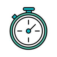 Clock measuring time icon isolated vector