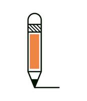 pencil stationery icon isolated design vector